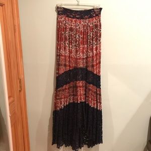 Urban outfitters hippie lace maxi skirt